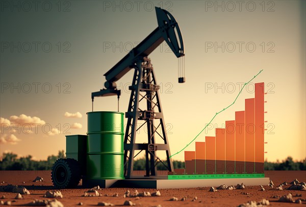 Graph symbolizing the rise in prices in the fuel crisis