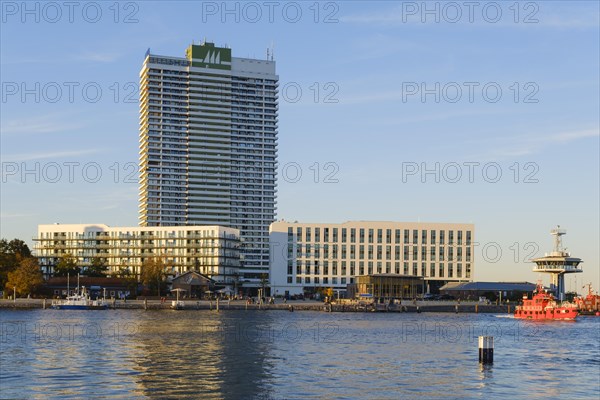 Hotel Maritim and Pilot Station on the Trave Promenade