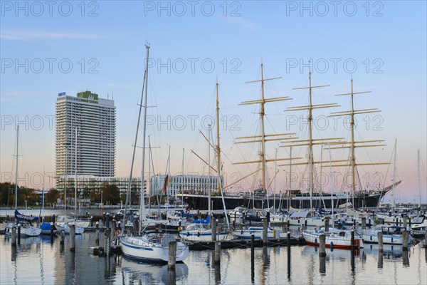 Priwallhafen with sailing ship Passat