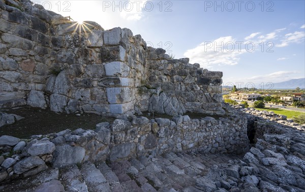 Ruins of the Mycenaean site of Tiryns