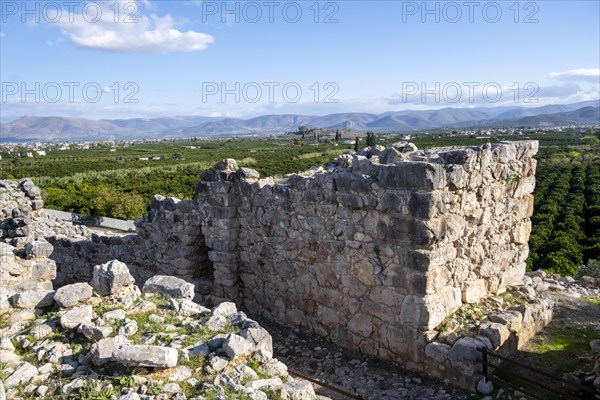 Ruins of the Mycenaean site of Tiryns