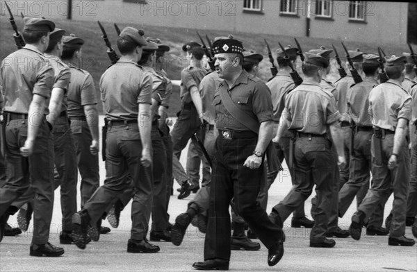 Parade exercise of the British Army of the Rhine with the Scottish Regiment