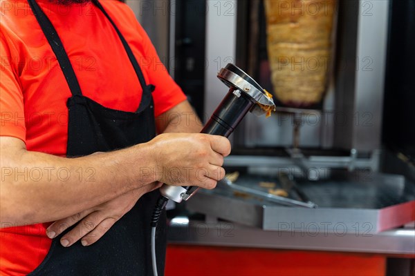 Chef of the kebab restaurant