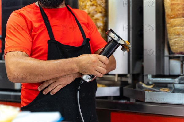 Chef of the kebab restaurant