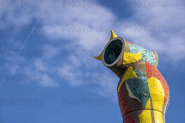 Sculpture Dona i Ocell by the Catalan artist Joan Miro in the city of Barcelona