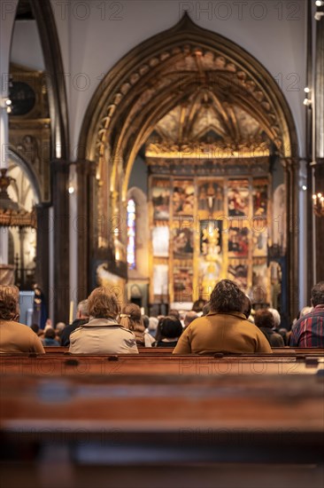 Worshippers in the church