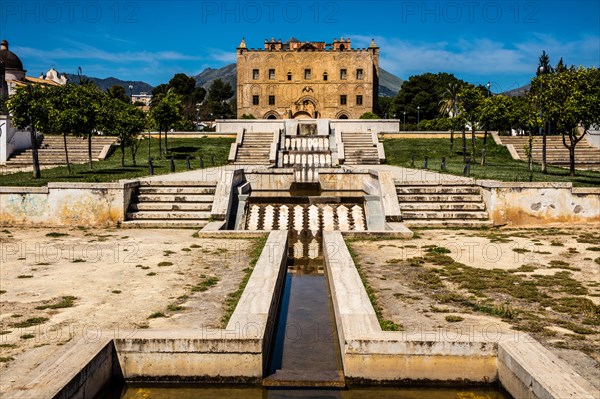 Water basin in front of Castello della Zisa