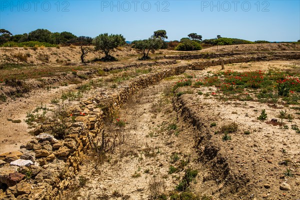 Saint district of Kothon with remains of the city walls