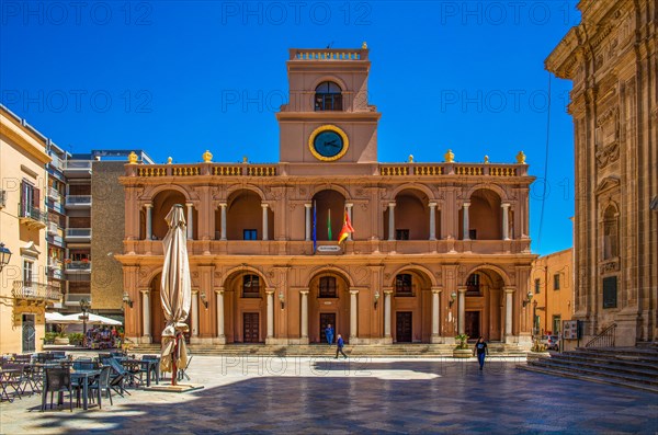 Central Piazza della Repubblica with the Palace of April 7 and the Chiesa Madre