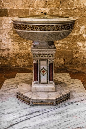 Elaborate decorations in the Baptistery