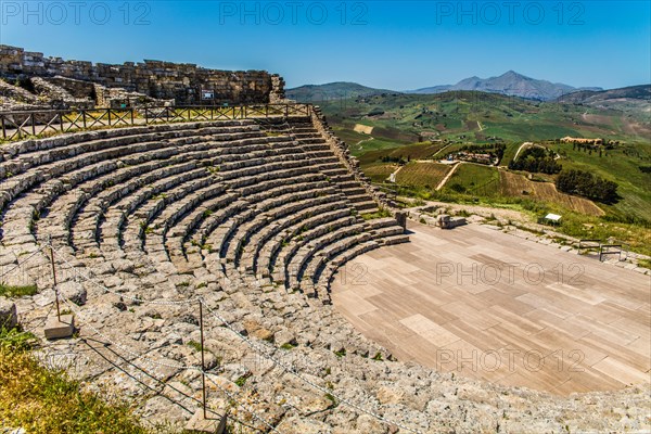 Hellenistic ancient theatre from the 3rd century BC with grandiose panorama