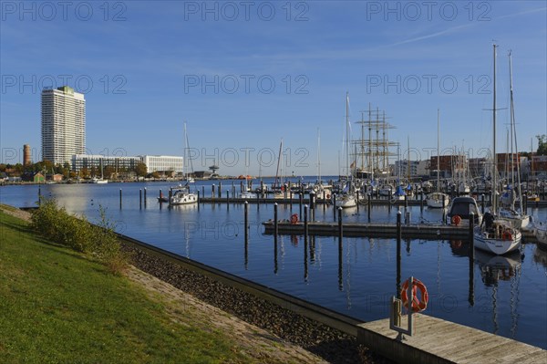 Marina with sailing ship Passat