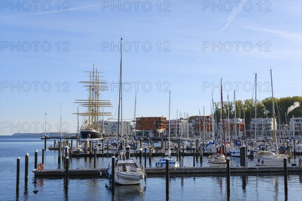Marina with sailing ship Passat