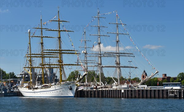 3-Master sailing ship Gorch-Fock at the pier