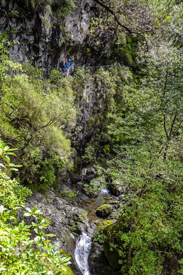 Hikers at Caldeirao Verde