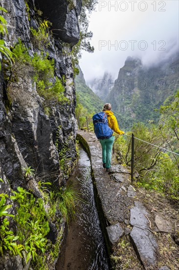 Hiker on a Levada