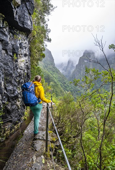 Hiker on a Levada