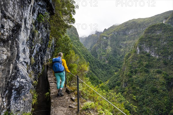 Hiker on a Levada