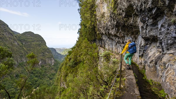 Hiker on a Levada