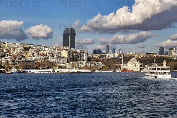 View from the Bosphorus to Dolmabahce Mosque