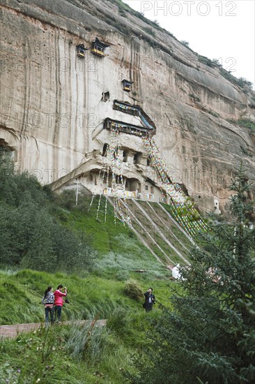 Mati Si rock caves in the Qilian Mountains