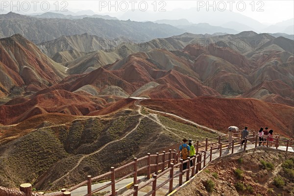 Red Mountains in Danxia Geopark or Red Cloud Park