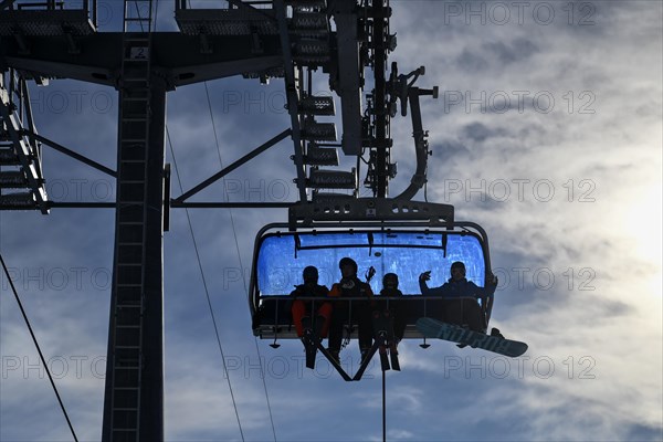 Chairlift skier