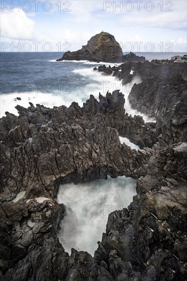 High waves on the sea