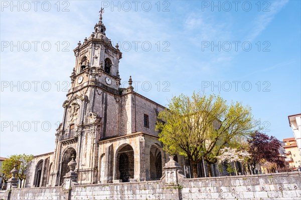 Exterior of the parish of San Martin in the goiko square next to the town hall in Andoain