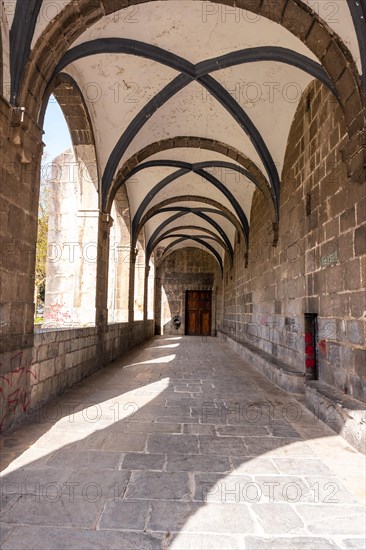 Arches inside the Parroquia de San Martin in the goiko square next to the town hall in Andoain