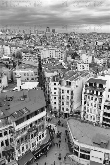 Panoramic view of the sea of houses from the Galata Tower