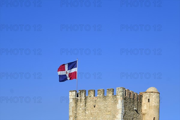 National flag of the Dominican Republic at Fortaleza Ozama Fortress