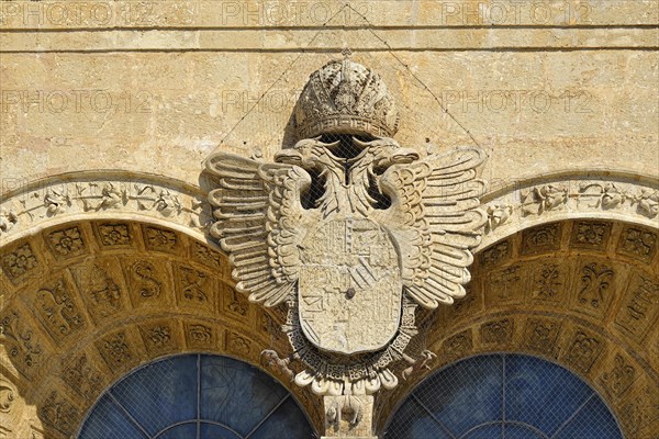 Detail of the main entrance in the middle of the Basilica Cathedral of Santa Maria la Menor