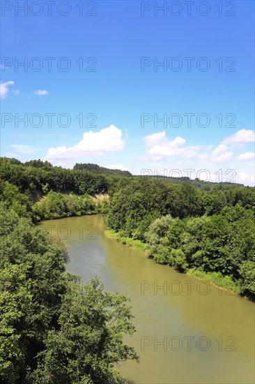 View over the Iller in fine weather