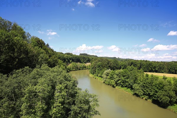 View over the Iller in fine weather