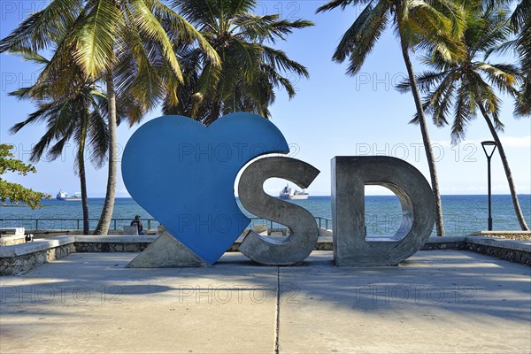 Heart with the letters SD for Santo Domingo