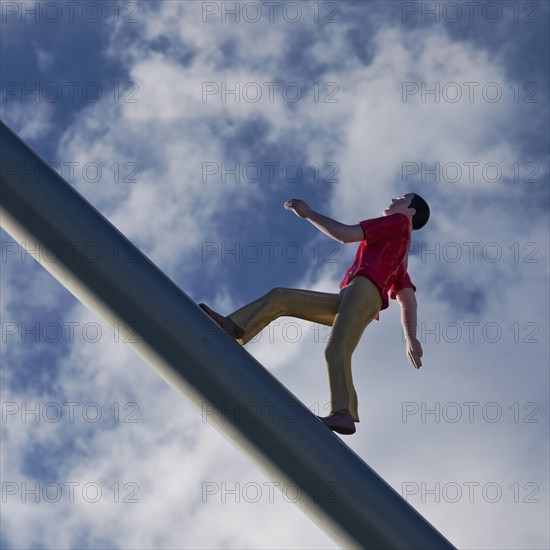 Man walking to the sky