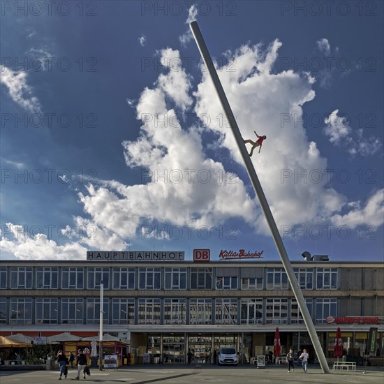 Man walking to the sky