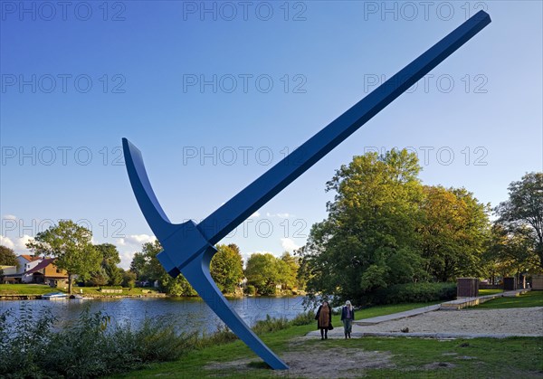 Hiroshima bank on the river Fulda with pickaxe