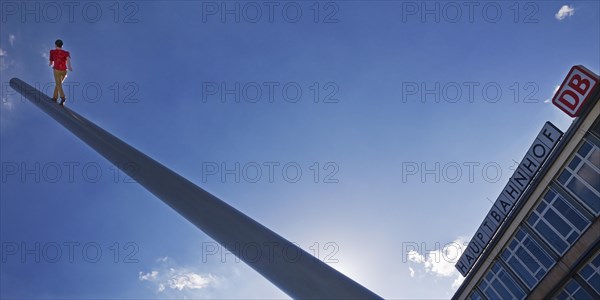 Man walking to the sky