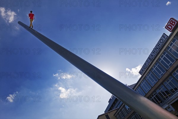 Man walking to the sky