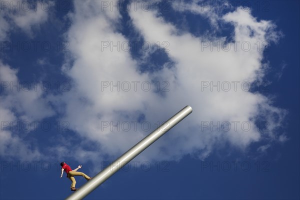 Man walking to the sky