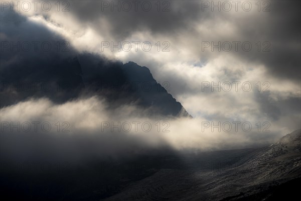 Cloudy sky over Val Rosegg