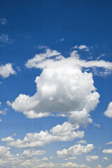 Beautiful white spring clouds in the blue sky