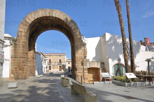 UNESCO Archway Arco de Trajano as part of Emerita Augusta of the Roman City in Merida