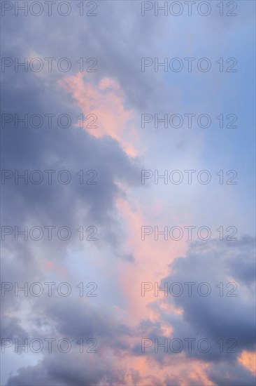 Fractured clouds in the morning sky