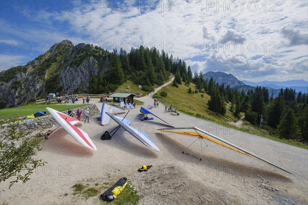 Hang glider or hang glider launch site at Tegelberg