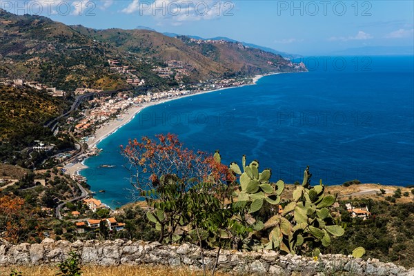 View of Mazzaro with Isola Bella