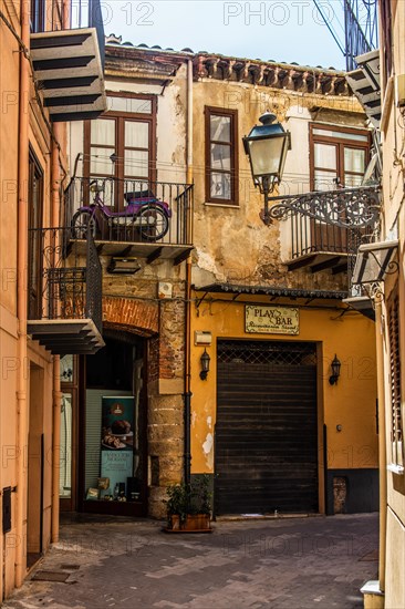 Castelbuono in the Madonie mountains with historic old town