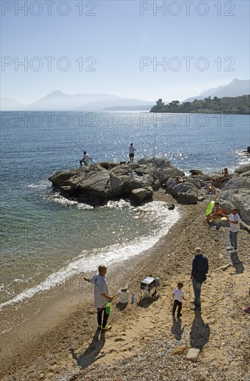 Anglers on the beach of Porticello
